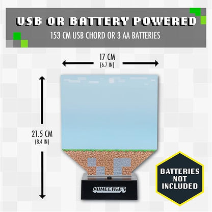 Paladone Minecraft Build a Level Light, Customizable Desk Lamp with Over 140, Stickers - LeafyLoom