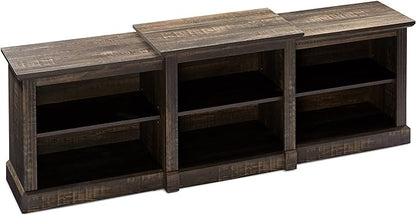 Rockpoint 70inch Classical TV Stand Storage Media Console Entertainment Center for TVs up to 80,Rustic Brown - LeafyLoom