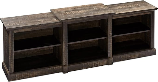 Rockpoint 70inch Classical TV Stand Storage Media Console Entertainment Center for TVs up to 80,Rustic Brown - LeafyLoom