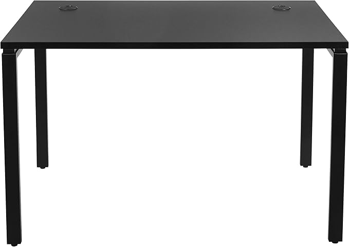 OSP Home Furnishings Prado Home Office Writing Desk, 48 Inches 30 Inches, 48-inches Wide x 30-inches High, Black - LeafyLoom