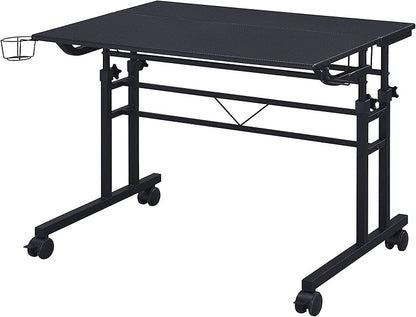 NicBex Laik-DW-00050-DX Desks, 35.25" W x 25" D x 28" H, Black - LeafyLoom