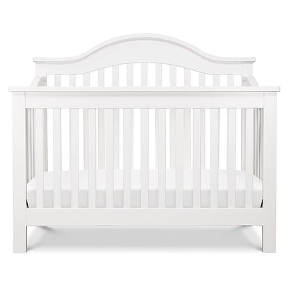 DaVinci Jayden 4-in-1 Convertible Crib in White, Greenguard Gold Certified - LeafyLoom