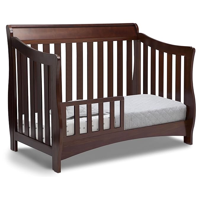 Delta Children Bentley S Series 4-in-1 Convertible Baby Crib, Chocolate - LeafyLoom