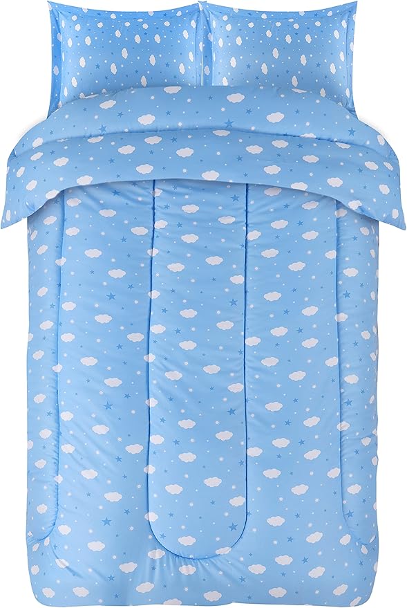 Utopia Bedding All Season Cloud Comforter Set with 2 Pillow Cases, 3 Piece Soft Brushed Microfiber Kids Bedding Set for Boys/Girls, Machine Washable (Twin) - LeafyLoom