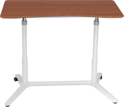 Calico Designs 51231 Sierra Height Adjustable Desk, White/Cherry, 37.5 Inch - LeafyLoom