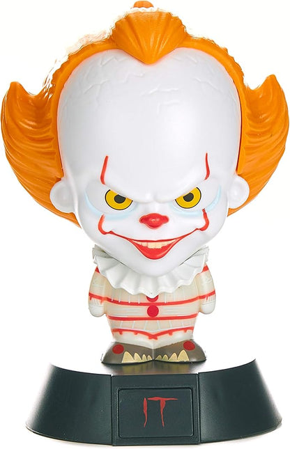 Pennywise Collectable Icon Based On Stephen King's Novel Ideal Night Kids Bedrooms, Office and Home Pop Culture Lighting Merchandise, White - LeafyLoom