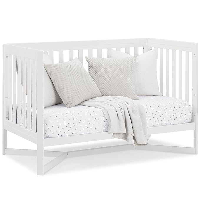 Delta Children Tribeca 4-in-1 Baby Convertible Crib, Bianca White - LeafyLoom