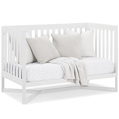 Delta Children Tribeca 4-in-1 Baby Convertible Crib, Bianca White - LeafyLoom