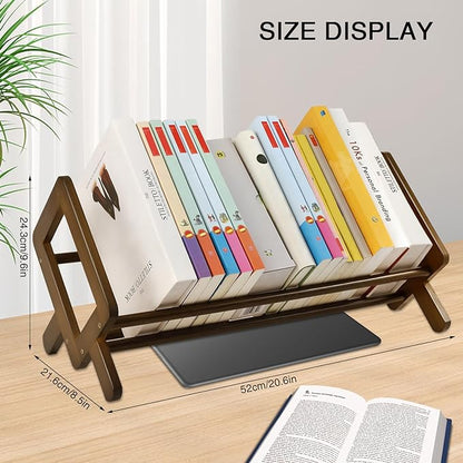 Bookshelf for Desk,Mini Bookshelf,Desktop shelf,Small Bookcase, Book Organizer and Storage Rack for Living Room, Bedroom, Home Office,Kids Room,Desk Shelves - LeafyLoom