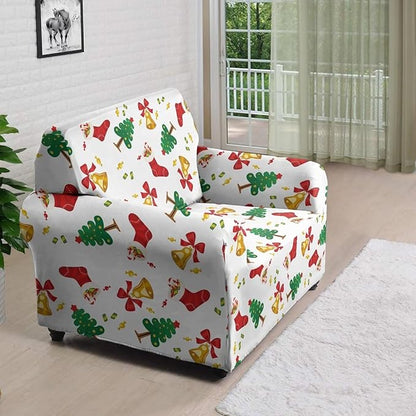 FKELYI Christmas Tree Easy Going Stretch Sofa Slipcover Washable Sofa Couch Cover Comfortable Furniture Protector with Elastic Bottom S FKELYI