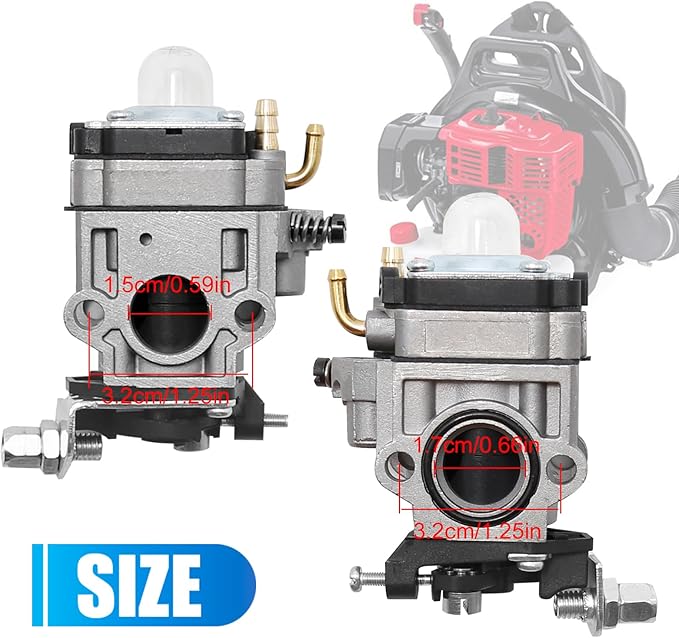 WYK-66 Carburetor with 544271501 Air Filter Replacement for RedMax Backpack Leaf Blower EB4300 EB4400 EB4401 EB431 EB7000 EB7001 - LeafyLoom