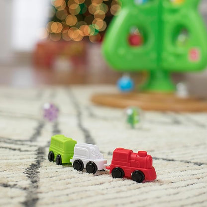 Step2 My First Christmas Tree for Kids, Interactive Christmas Tree Toy, Toddlers Ages 1.5+ Years Old, 12 Colorful Plastic Ornaments to Decorate, Mini Train Set Circles the Skirt - LeafyLoom