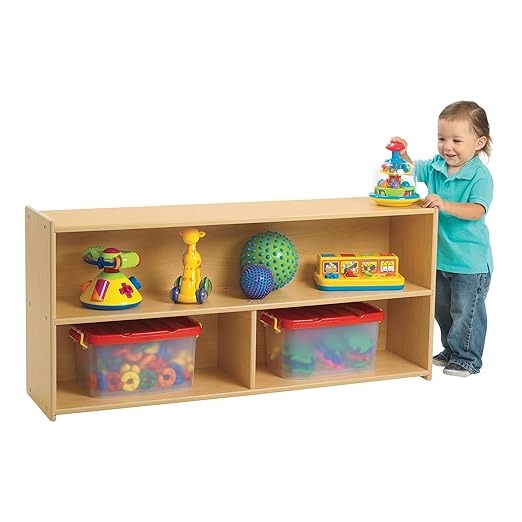 Angeles Kids 2 Shelf Bookshelf Organizer, Classroom Bookshelf for Kids and Toddlers - LeafyLoom