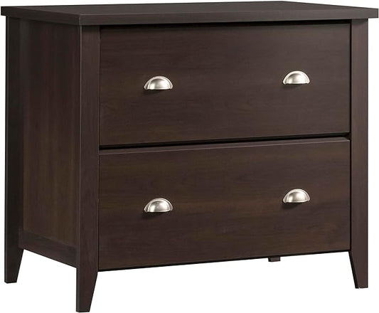 Sauder Summit Station 2-Drawer Lateral File Cabinet, L: 33.86" x W: 20.87" x H: 29.02", Cinnamon Cherry finish - LeafyLoom