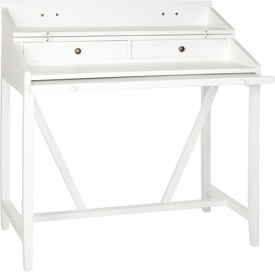 Safavieh American Homes Collection Wyatt White Writing Desk - LeafyLoom