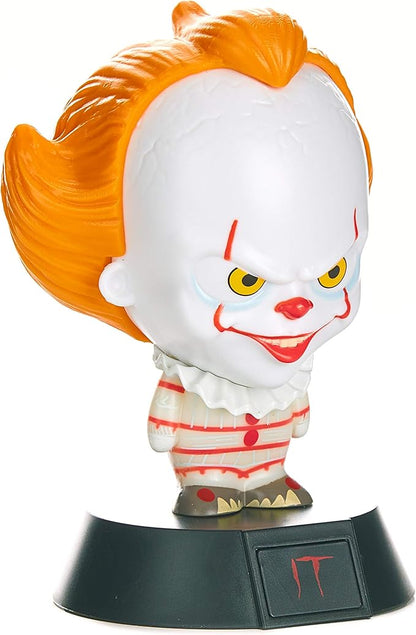 Pennywise Collectable Icon Based On Stephen King's Novel Ideal Night Kids Bedrooms, Office and Home Pop Culture Lighting Merchandise, White - LeafyLoom