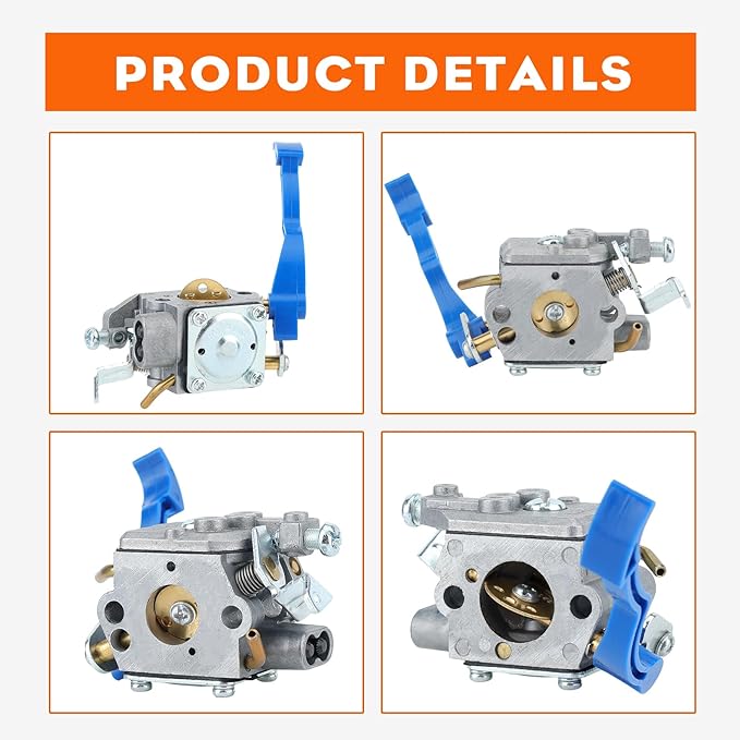 Hipa 125B Carburetor for Husq 125B 125BVX 125BX Jonsered B2126 BV2126 Leaf Blower Replace 545081811 590460102 C1Q-W37 Blower Carburetor Tune Up Kit Parts with 545112101 Filter - LeafyLoom