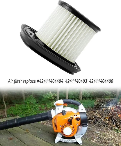 Filter Fits for Stihl BG56 BG66 BG86 BG86C Blower Replace 4241 140 4404, 4241 140 4403, 42411404400 with Spark Plug Fuel Filter, Black - LeafyLoom