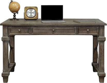 Martin Furniture Lateral File, Weathered Dove & Writing Desk, Weathered Dove - LeafyLoom