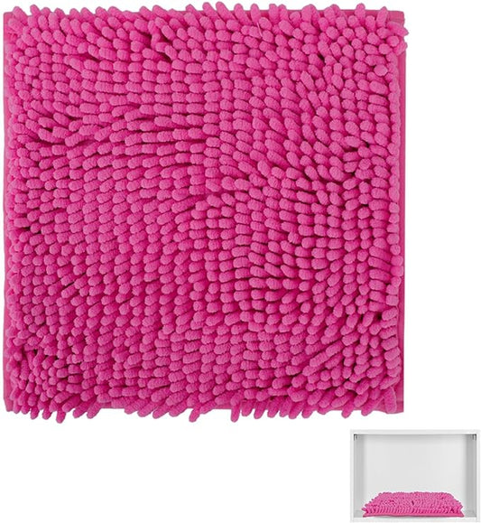 Locker Rug school girl rugs Carpet Chenille 100% Microfiber Locker Carpet with Non Skid Backing Locker Decorations (Rose Red, 12X12) - LeafyLoom