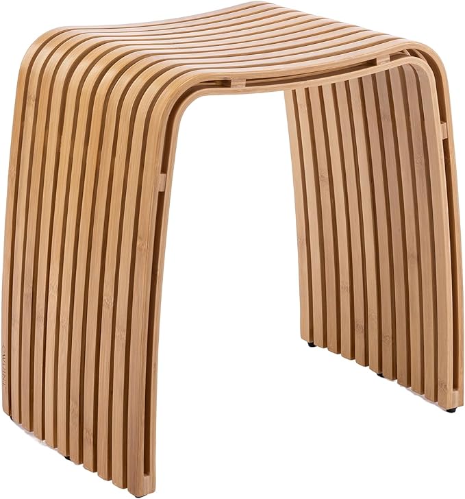 Bamboo Dining Stool Dining Chair Dressing Stool Shoe Stool Bathroom Stool Dining Room Bathroom Living Room Study Bedroom Durable and Beautifully Designed - LeafyLoom