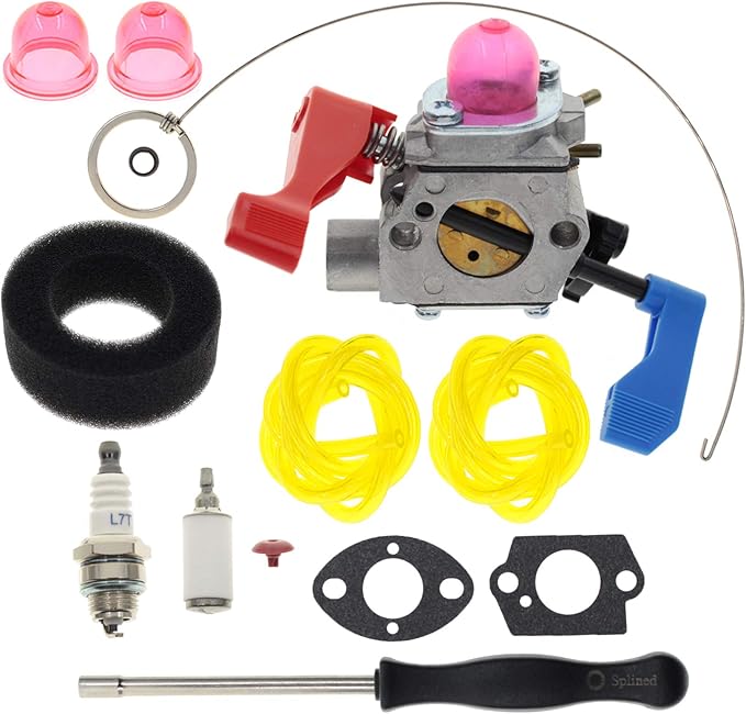 WT-784 Carburetor with Air Filter Tune Up Kit for Poulan Craftsman 530071465 530071775 B1750 B1750LE BV1650 BV1650LE BV1800 BV1800LE BV1850 BV1850LE BV200LE BV2000 Leaf Blower - LeafyLoom