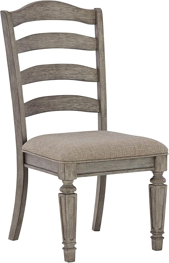 Signature Design by Ashley Lodenbay Classic Farmhouse Weathered Dining Chair, Set of 2, Antique Gray - LeafyLoom