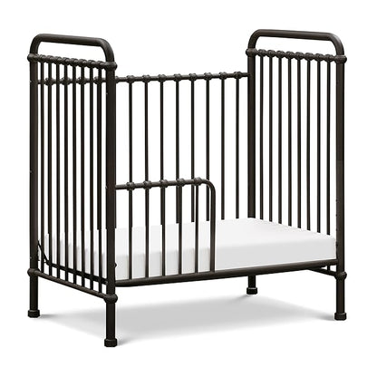 NAMESAKE Abigail 3-in-1 Convertible Mini Metal Crib in Vintage Iron, Greenguard Gold Certified - LeafyLoom