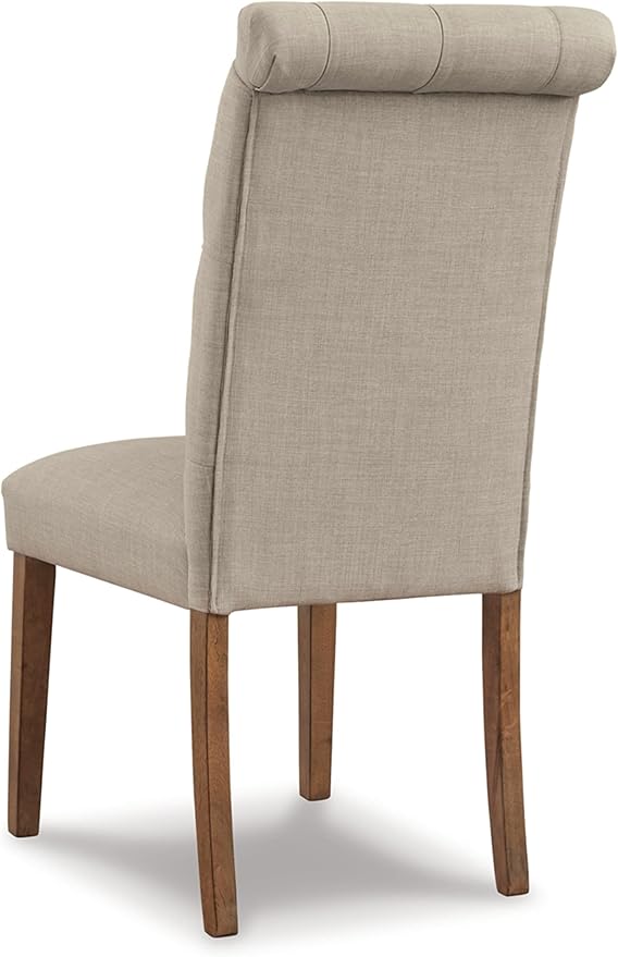 Signature Design by Ashley Harvina French Country 19" Tufted Upholstered Dining Chair, 2 Count, Beige - LeafyLoom