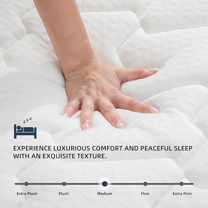 Full Size Mattress | 12 Inch Hybrid Mattresses Full in a Box | Medium Firm Memory Foam and Individual Pocket Springs | Fiberglass Free Bed Matress | Breathable | CertiPUR-US - LeafyLoom