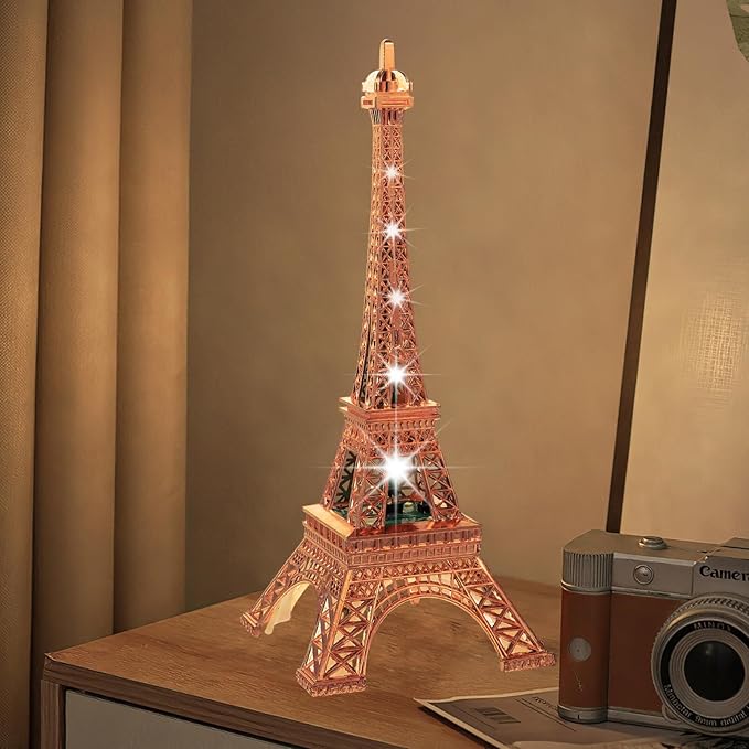 DOITOOL Eiffel Tower Led Light Tower Architecture Craft Tower Statue Table Lamp Decoration Led Lamp Home Decorations Bedroom Decoration Tower Light Nightlight Desk Light up Tower Led Tower - LeafyLoom