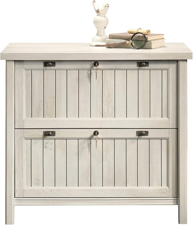 Sauder Costa Lateral File, Chalked Chestnut finish - LeafyLoom