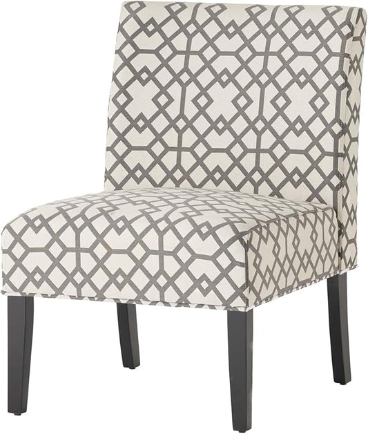 Christopher Knight Home Kassi Fabric Accent Chair, Grey Geometric Patterned - LeafyLoom