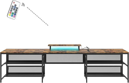 NicBex Laik-DW-00008-DX Desks, 82" W x 43" D x 35" H, Brown - LeafyLoom