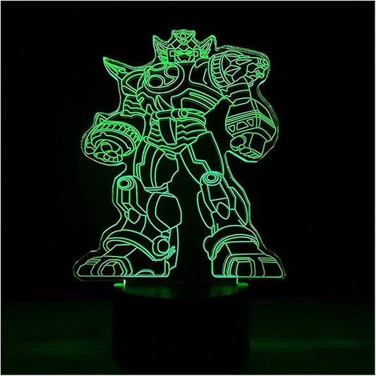 3D Optical Illusion LED Night Light, Boy Girl Kids Baby Sleep Desk Lamp Touch Control 7 Color Change USB Powered for Home Decorations or Holiday Gifts (Autobots) - LeafyLoom