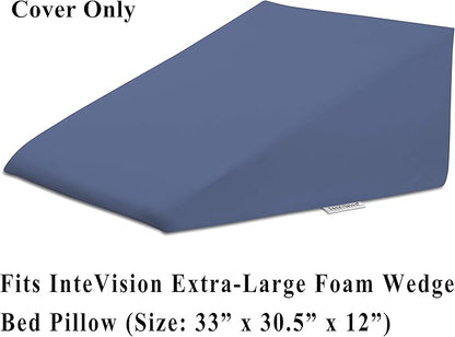 InteVision 400 Thread Count, 100% Egyptian Cotton Pillowcase. Designed to Fit The InteVision Extra-Large Foam Wedge Bed Pillow (33" x 30.5" x 12") - LeafyLoom