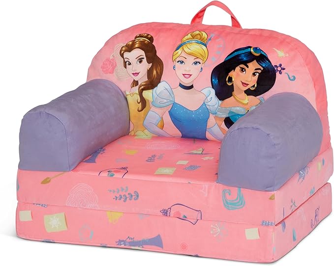 Delta Children Cozee Buddy Flip-Out Kids Chair, Disney Princess - LeafyLoom