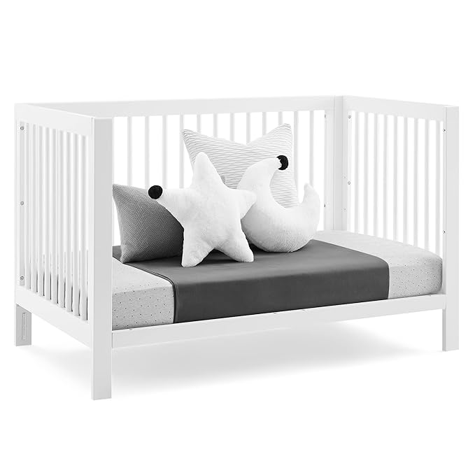 GAP babyGap Charlie 6-in-1 Convertible Crib - Greenguard Gold Certified, Bianca White - LeafyLoom