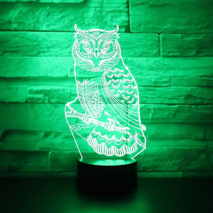 Owl Lamp Desk Table Light 3D Optical Illusion Night Light 3D Lamp owl Night Lamp 7 Colors Changing Touch Control Gift for Christmas Birthday Valentine's Day Kids - LeafyLoom