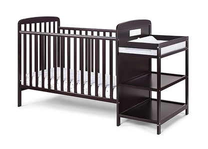 Suite Bebe Ramsey 3 in 1 Convertible Crib and Changer in an Espresso Finish - LeafyLoom