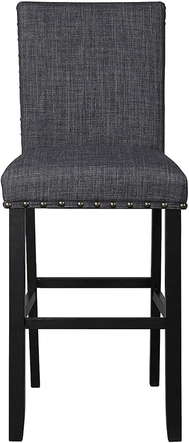 New Classic Furniture Crispin Counter Chair, Granite - LeafyLoom