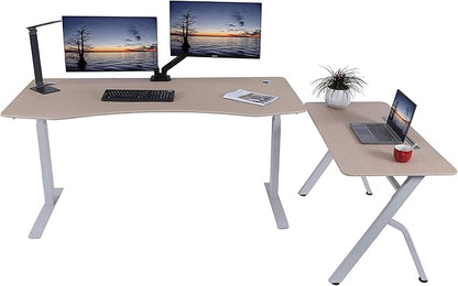 ApexDesk 47" Computer Desk, Modern Simple Style Desk for Home Office, Study Student Writing Desk - Oak - LeafyLoom