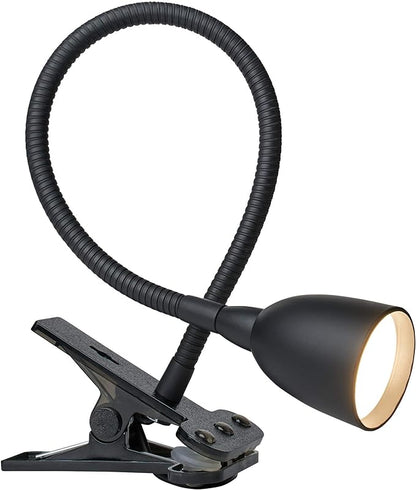 Newhouse Lighting NHCLP-OL-BK Olivia LED Clamp Light Desk Lamp with Flexible Gooseneck, 3 Brightness Levels & 3 Color Modes, Black - LeafyLoom