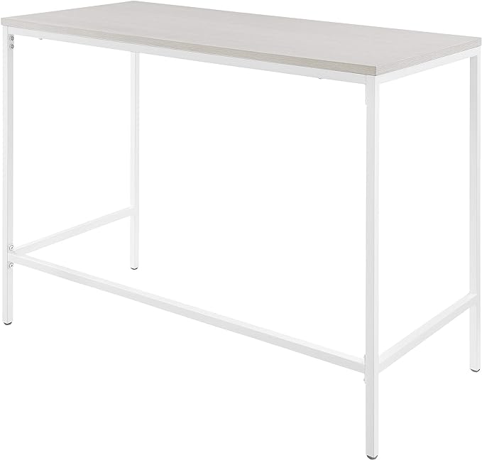 OSP Home Furnishings Contempo 42-Inch Desk, White - LeafyLoom