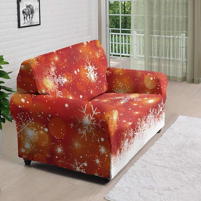 FKELYI Christmas Decor Sofa Couch Cover for Indoor Non-Slip Furniture Protector Easy Going Stretch Sofa Slipcover Washable Sofa Slipcovers M FKELYI