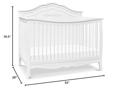 DaVinci Fiona 4-in-1 Convertible Crib in White, Greenguard Gold Certified - LeafyLoom