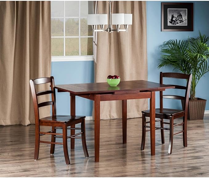 Winsome Pulman Dining, 48.03" W x 29.92" D x 29.29" H, Walnut - LeafyLoom