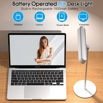 Desk Lamp, Full Dimmable LED, Magnetic, Rechargeable, Eye Caring, 180° Adjustable, USB Charging, LAMP for Home Office, Study Dorm School Students College Gift - LeafyLoom