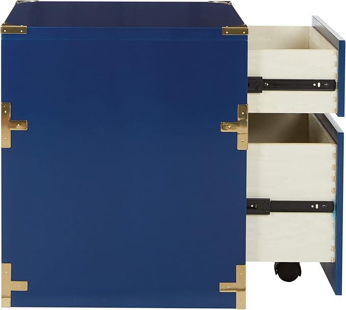 OSP Home Furnishings Wellington 2-Drawer File Cabinet, Lapis Blue - LeafyLoom