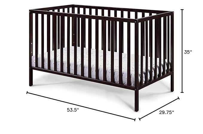 Suite Bebe Palmer 3 in 1 Convertible Crib - Quick Ship, Espresso - LeafyLoom